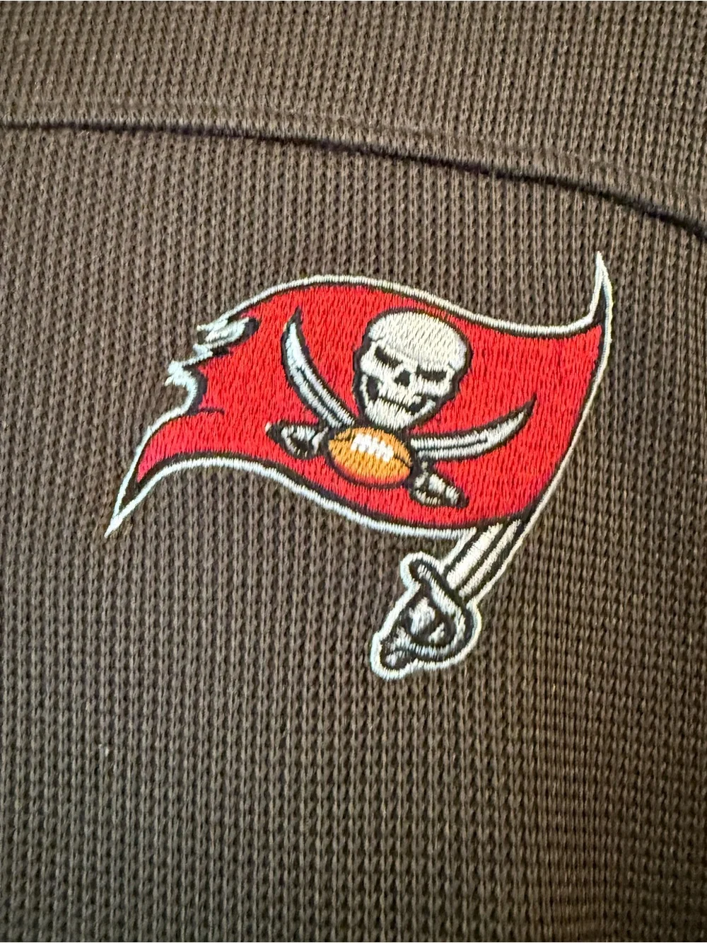 Tampa Bay Buccaneers 1/4 Zip Pullover NFL Team Apparel 7th Collection Sz L Good